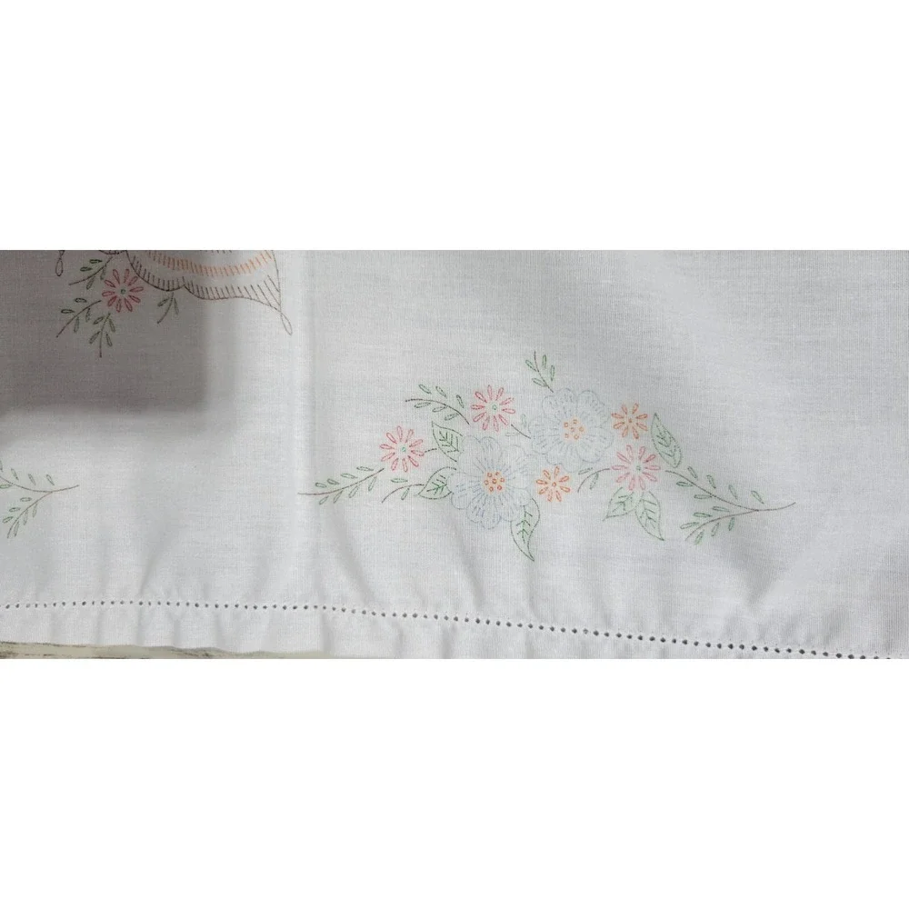 Vintage Emboidery 2 Sets Of Pillows Cases And Scarf, Un Sewn cross stitch